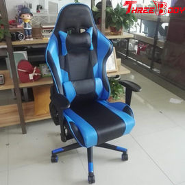 중국 인간 환경 공학 경주 좌석 도박 의자 까맣고와 파란 요추 부목 체계 공장