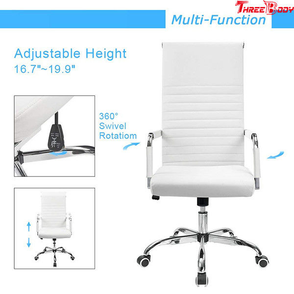 높은 뒤 행정상 회의 의자, PU 가죽 회의실은 조정가능한 회전대를 착석시킵니다