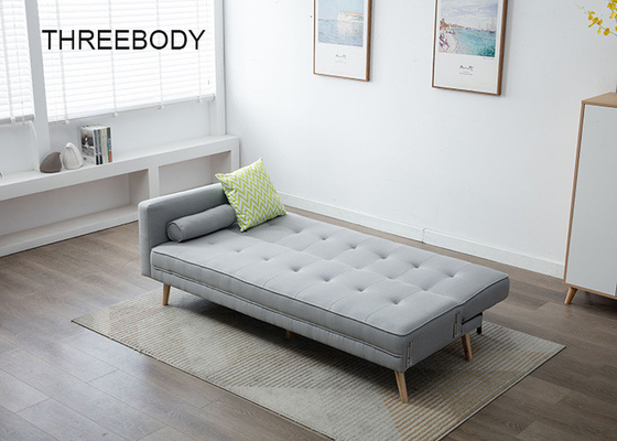 Light Grey Modern Bedroom Furniture Armless Burlap Fabric Living Room Sofa