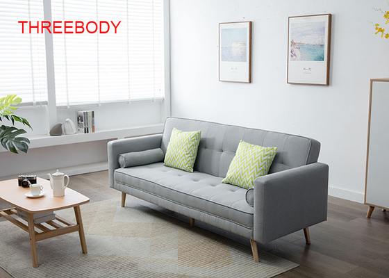 Light Grey Modern Bedroom Furniture Armless Burlap Fabric Living Room Sofa