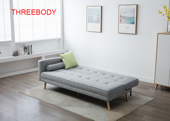 Light Grey Modern Bedroom Furniture Armless Burlap Fabric Living Room Sofa