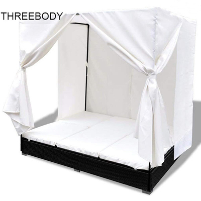 Comfortable Outdoor Furniture Sofa , Cream White Outdoor Garden Furniture Lounge Sofa