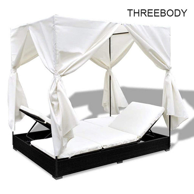Comfortable Outdoor Furniture Sofa , Cream White Outdoor Garden Furniture Lounge Sofa