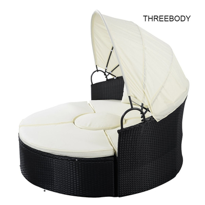 Round / Curved Outdoor Sofa , Comfortable Contemporary Outdoor Furniture Lounge Sofa