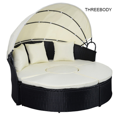 Round / Curved Outdoor Sofa , Comfortable Contemporary Outdoor Furniture Lounge Sofa