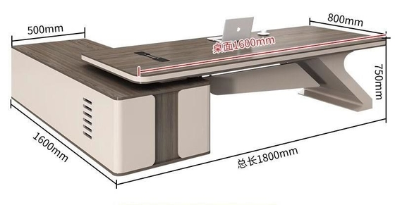 Simple Modern Luxury Office Manager Boss Chairman President Executive Desk & Chair Combination