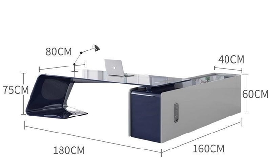 Lacquer Furniture Simple, Modern And Elegant Painted Boss Desk, Fashionable CEO, Executive & Boss Desk