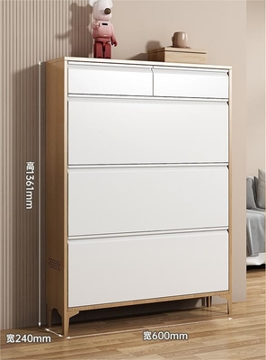 Simple Multi-Layer Large-Capacity Steel Tip-Type Shoe Storage Cabinet For Home Entrance, Exterior Door, Elevator Aisle
