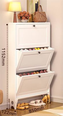 Flip-Type wall mounted Space-Saving Steel Ultra-Thin Shoe Storage Cabinet For Home Entrance, Exterior Door, Aisle