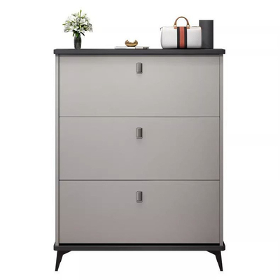 Solid Wood Italian-Style Ultra-Thin Tipping Shoe Storage Cabinet For Home Entrance, Home Exterior Door, Elevator Aisle