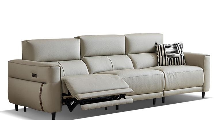 Italian Light Luxury Modern Electric Leather Sofa, Comfortable PU Leather Sofa,  288/300/320/340*95*88CM
