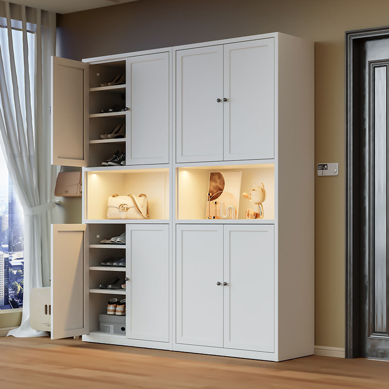 Large-Capacity Multi-Layer Dust-Proof Steel Shoe Storage Cabinet For Home Entrance, Home Exterior Door, Elevator Aisle
